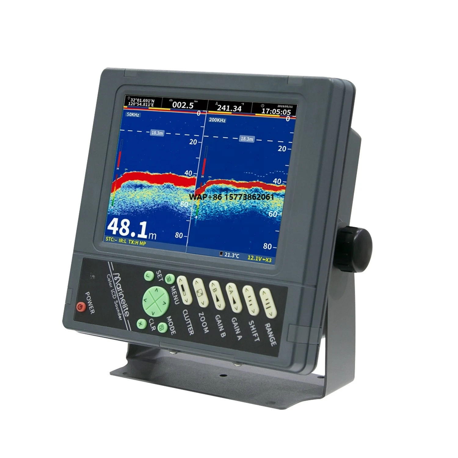 

10-дюймовый пластик для поиска рыбы с медным оборудованием для рыбацкой лодки, сертифицированный эхолот для поиска рыбы