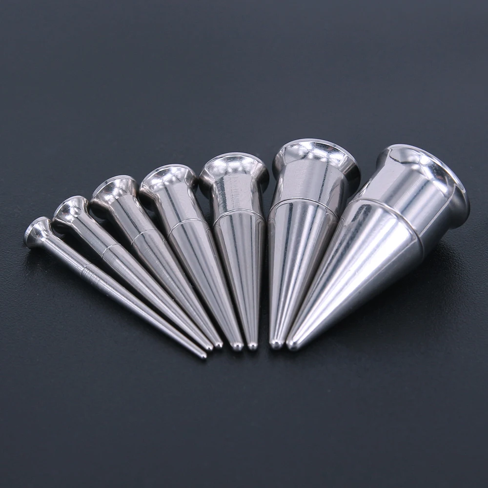 ZS 1 Paar 2–18 mm Ohrtunnel, Kegel-Dehnungssets, Ohr-Expander-Messgeräte aus 316L-Edelstahl, doppelt ausgestellte Ohrstöpsel, Körperpiercing – Detail 15