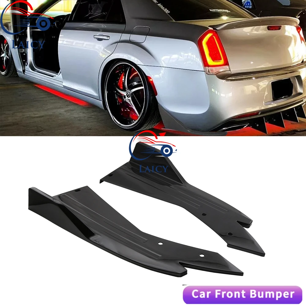LAICY For Chrysler 300 300C 300S SRT Car Rear Bumper Spoiler Lip Splitter Diffuser Body Kit Side Skirt Protector Covers Black