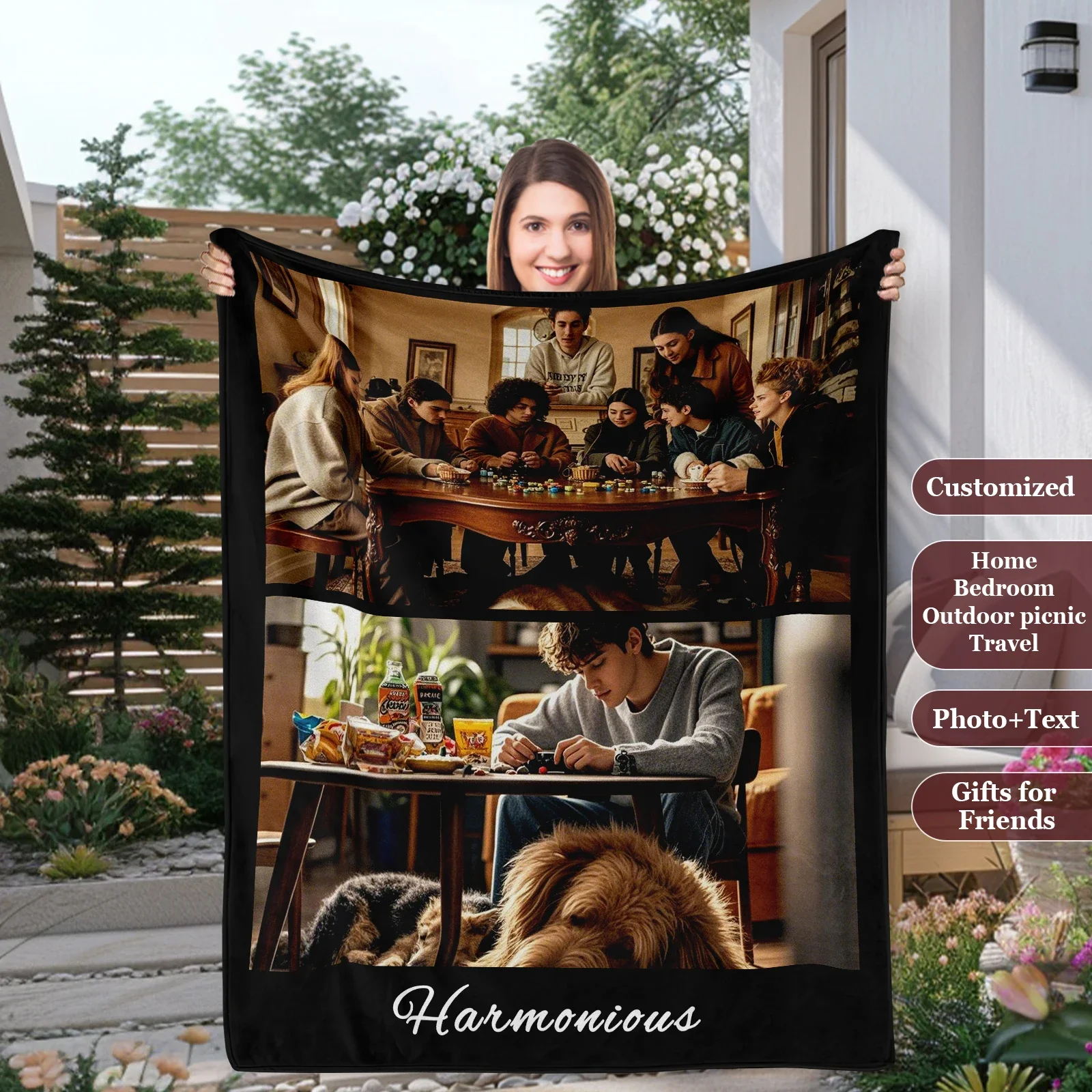 

Personalized Blankets for Friends and Alone Time Creative Birthday Gifts for Best Friends Sofa Bedroom Camping Available