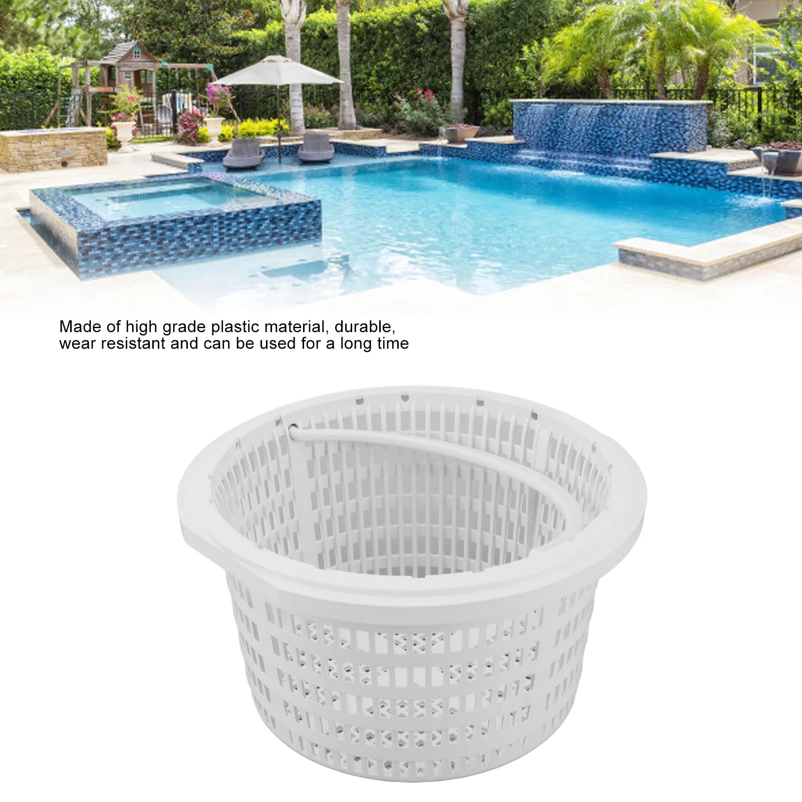 

Skimmer Baskets Anti Aging Skimmer Filter Basket Rugged Efficient Cleaning Easy Installation for Swimming Pool