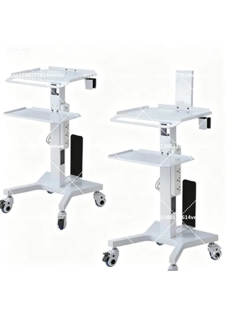 Medical Dental Scanner Cart with Laptop Holder, Silent Wheel Trolley for Clinic Hospital Lab Equipment