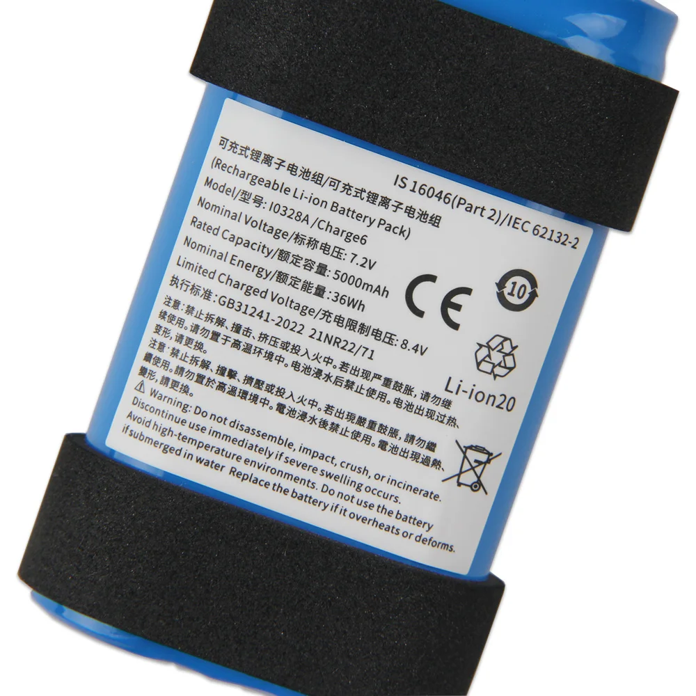 New Replacement Battery I0328A For JBL Charge 6 Charge6 Portable Wireless Speaker 5000mAh