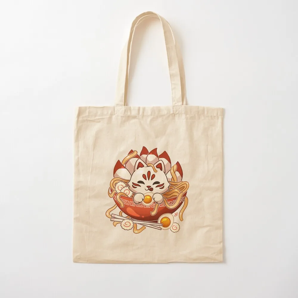 Kitsune Udon Bowl Tote Bag bags for women personalized tote Handbags women canvas shopping bag