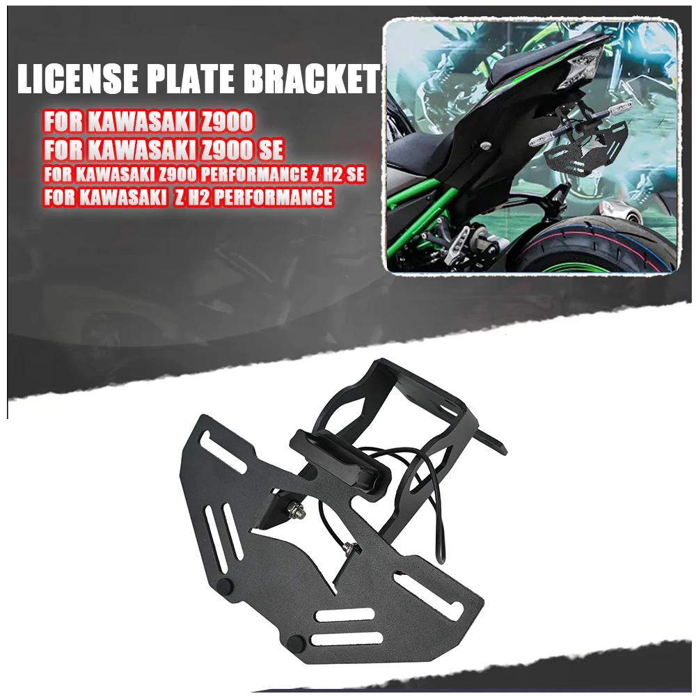 

2023 Z 900 License Holder LED Light For KAWASAKI Z900/SE 2017-2024 Motorcycle Fender Eliminator Tail Number Plate Bracket