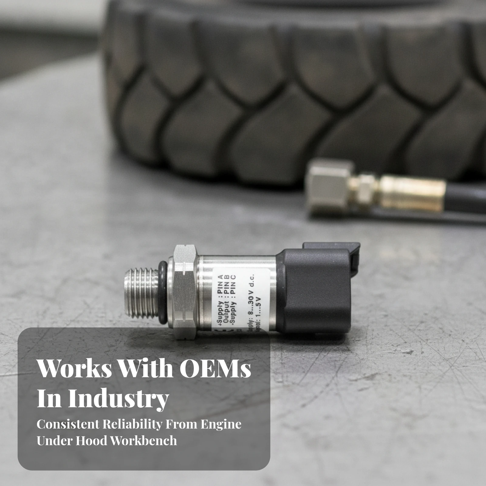 Threaded Pressure Sensor Heavy-Duty Metal Pressure Sensor Compact Reliable for Machinery Technicians, Hydraulic Systems