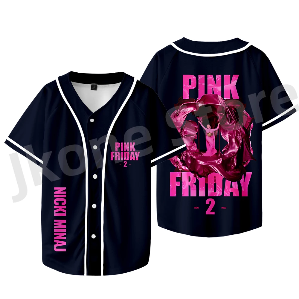 

Nicki Minaj SHirts Alternative Cover Tee Pink Friday 2 Album Merch Baseball Jacket Women Man Fashion Casual Short Sleeve Top