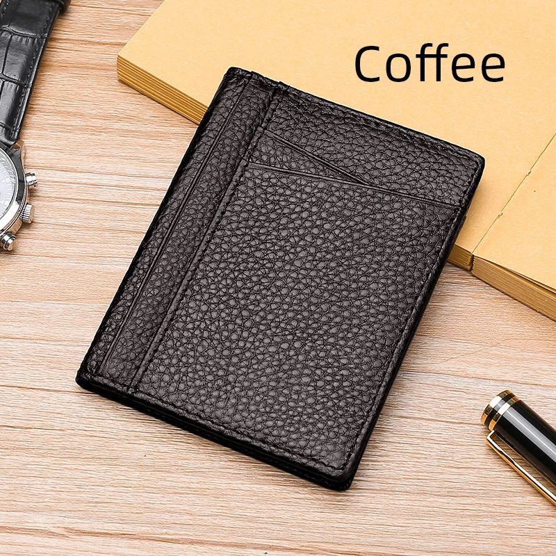 YUECIMIE Super Slim Weiche Brieftasche Aus Echtem Leder Mini Kreditkarte Halter Geldbörsen Geldbörse Dünne Kleine Kartenhalter Männer Brieftasche – Detail 14