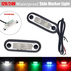 12V/24V LED Side Marker Light Waterproof Clearance Rear Tail Brake Indicator Turn Signal Lamp For Truck Trailer Tractor Bus Van