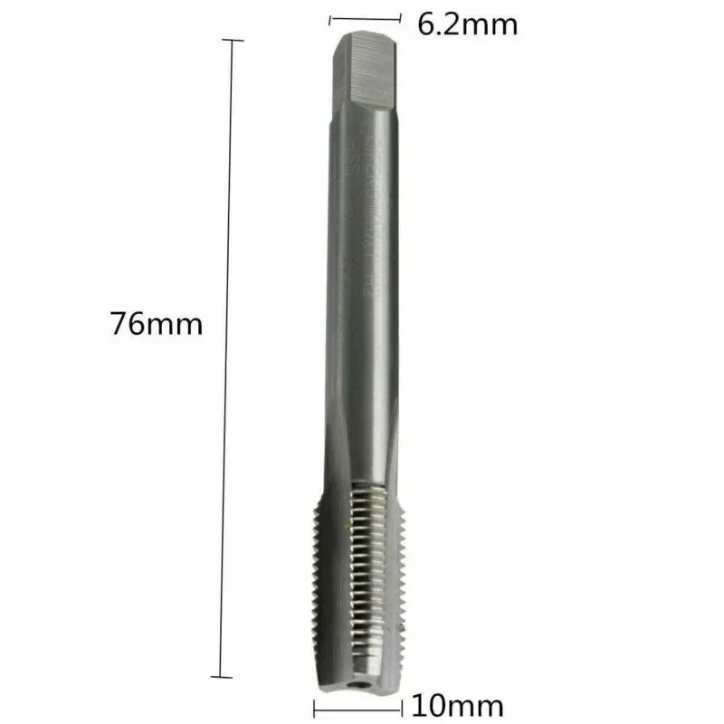 HSS 10mm X 1 Metric Tap Right Hand Thread M10 X 1mm Pitch Hand Machine Right Fine Pitch Standard Screw Thread Tap Metric Tapper