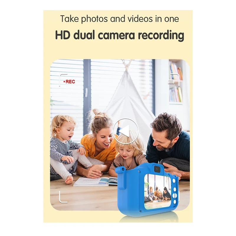 Children's Camera HD Digital Camera For Girls Boys 2000W Pixel Range For Age 3-12 Portable Children's Camera