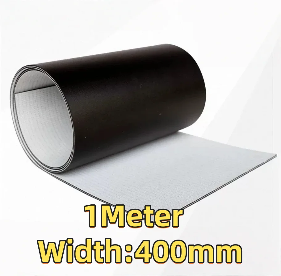 1Meter Width:400mm T:2MM  PVC conveyor belt black matte security inspection machine machine belt logistic conveying belt