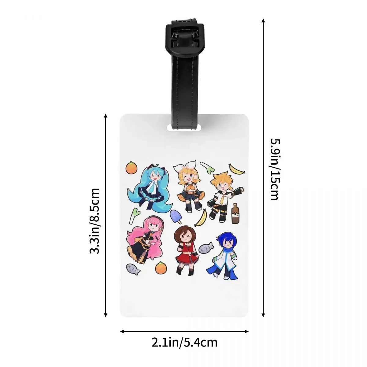 Vocaloid Chibi Chaos! Miku Gepäckanhänger, Kofferzubehör, Reisen, Mode, Gepäck, Bordetikett, Etikettenhalter, Ausweis, Name, Adresse