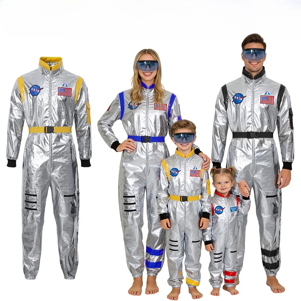 

Серебряный костюм космонавта-пилота для Хэллоуина, костюм для космической вечеринки, традиционный китайский костюм для взрослых женщин