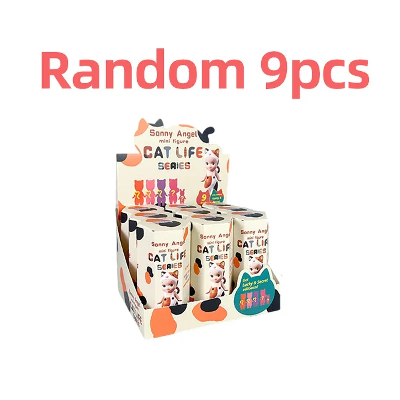 

9PCS Random Send Cat Blind Box Action Doll Cats Life Action Figures Toys Ornaments Decorate Dolls Fans Children Christmas Gift