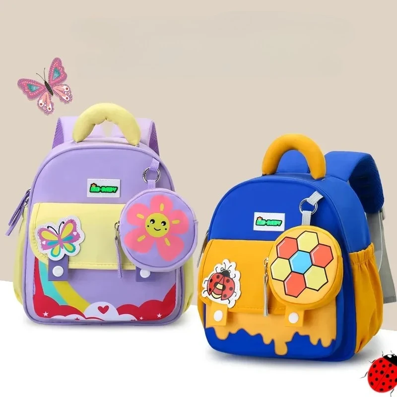 1pcs Cute Kids School Backpack Colorful Cartoon Design Fashion Bag Large Capacity Casual Bag for Boys Girls 2025