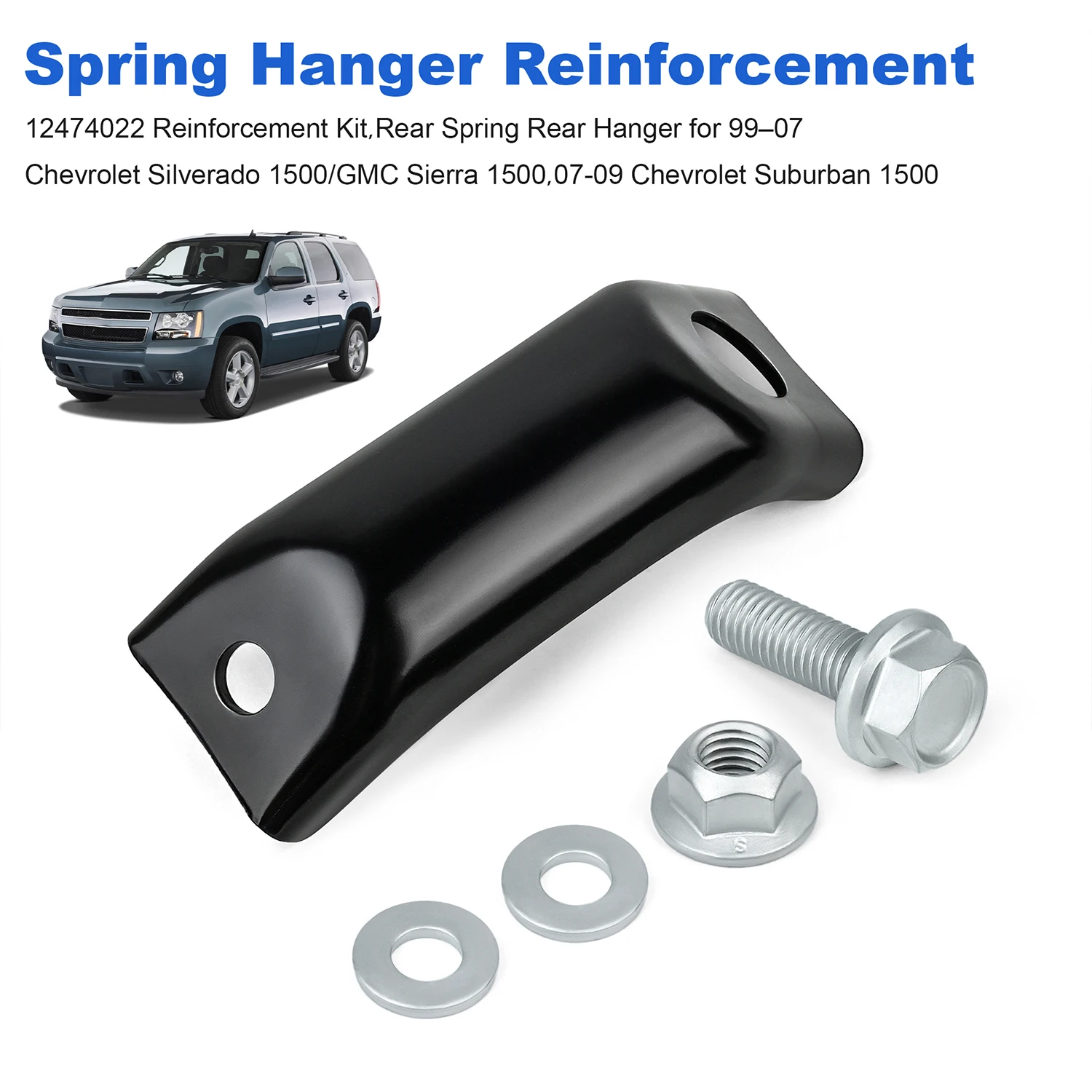 Immagine 7: Rinforzo gancio posteriore molla posteriore 12474022 per Chevy Silverado 1500 1999-2007