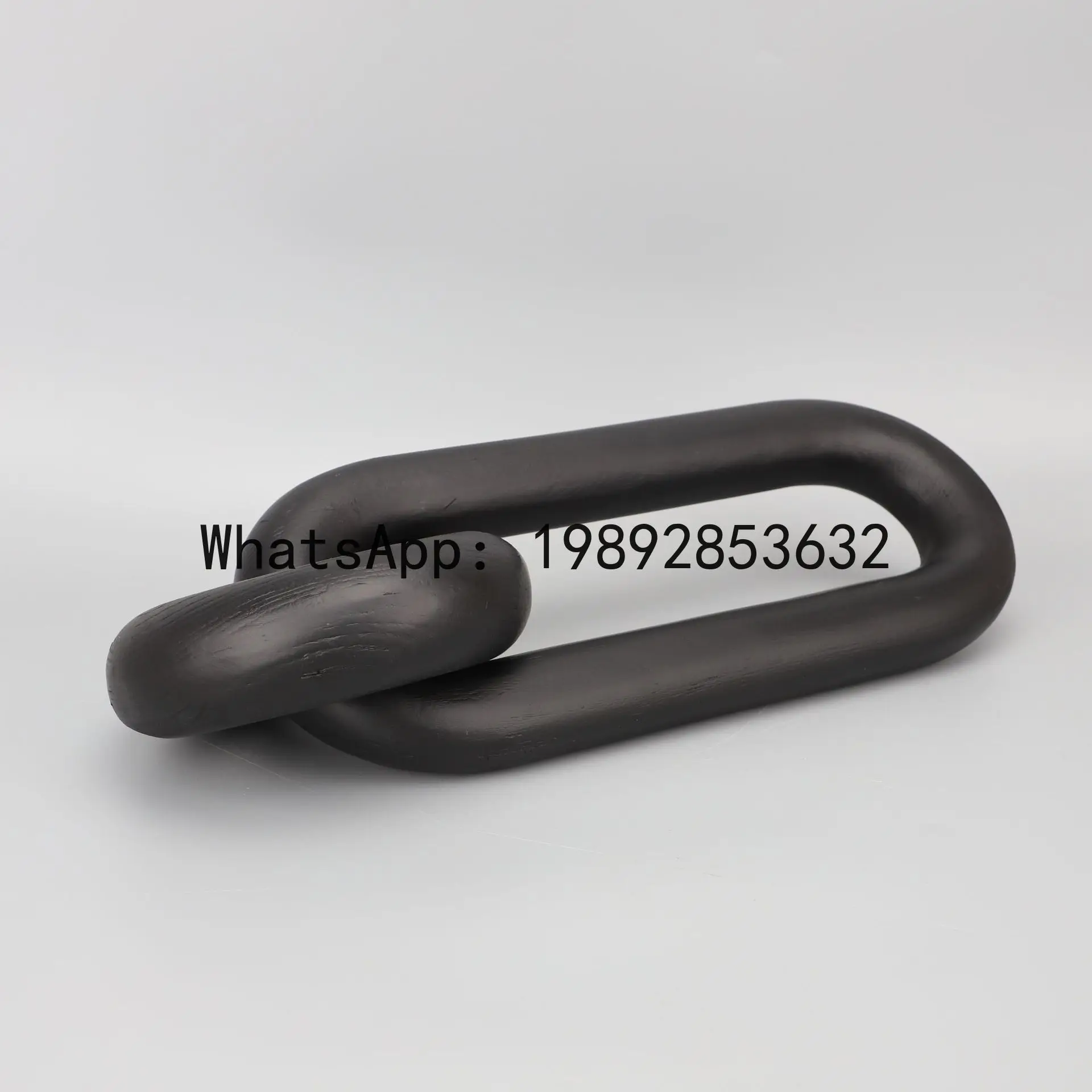 Resin Handicraft Ornaments Black Geometric Ring Oval Clasp Arc Shape Decorative Figurines Home Decoration Accessories