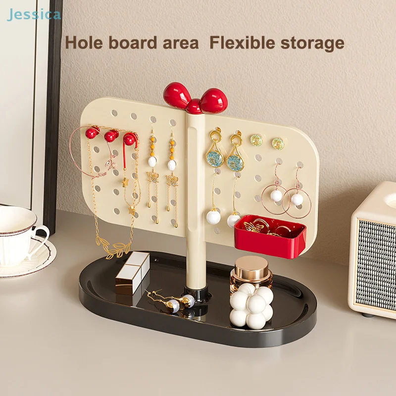 

♥Desktop Jewelry Storage Rack For Earrings,Necklaces,And Other Accessories;Ring And Stud Storage Box;Pegboard Organizer