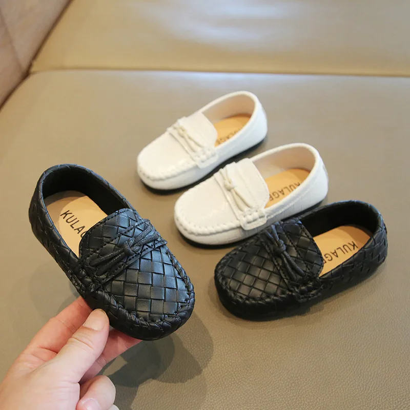 

Fashionable Children's Leather Shoes Student Loafers Non-slip Shoes for Boys Casual Leather Shoes Trendy Comfortable and Kids