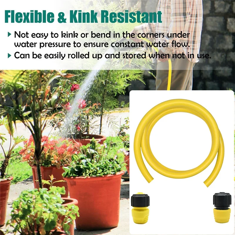 

Для комплекта садовых шлангов Karcher 5/8 дюйма X 6,5 футов, гибкое, устойчивое к ударам, прямое соединение с зупинкой воды