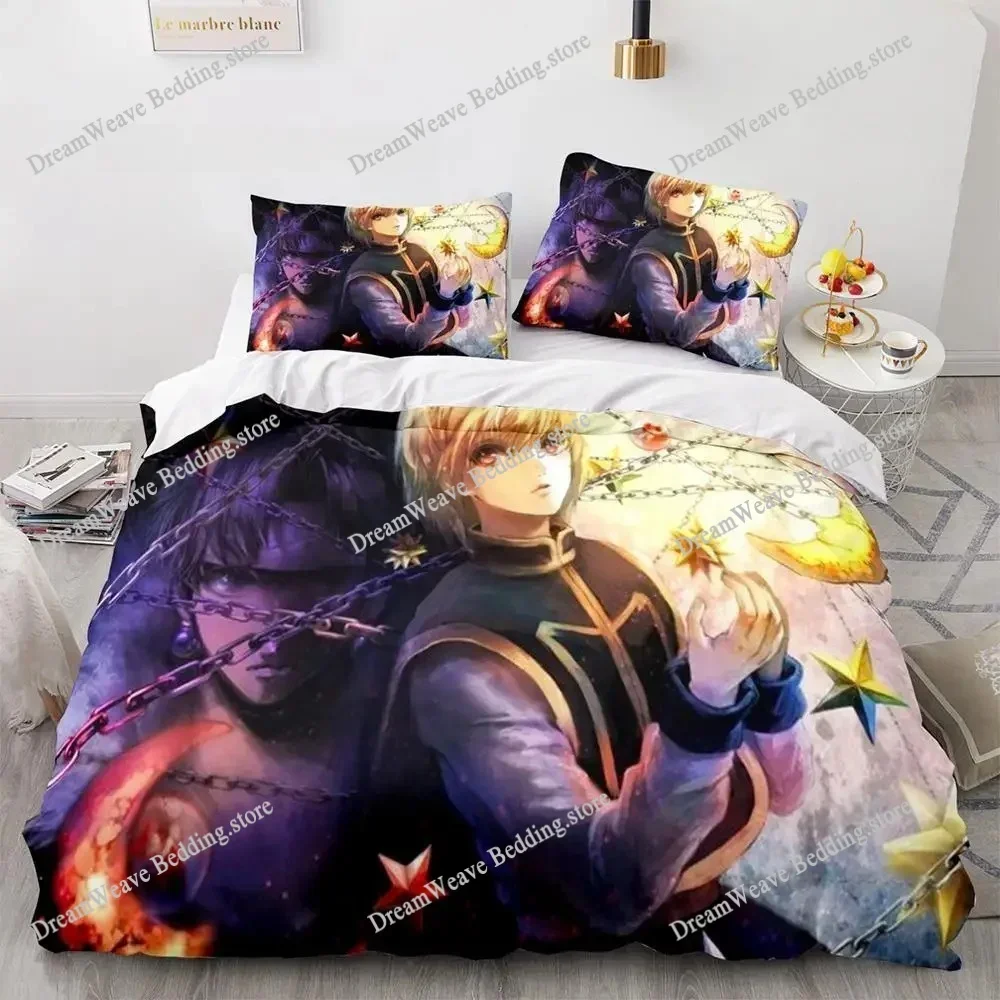 New Fashion HUNTER×HUNTER Bedding Set Single Twin Full Queen King Size Bed Set Adult Kid Bedroom Duvet Cover Sets 3D Print Anime