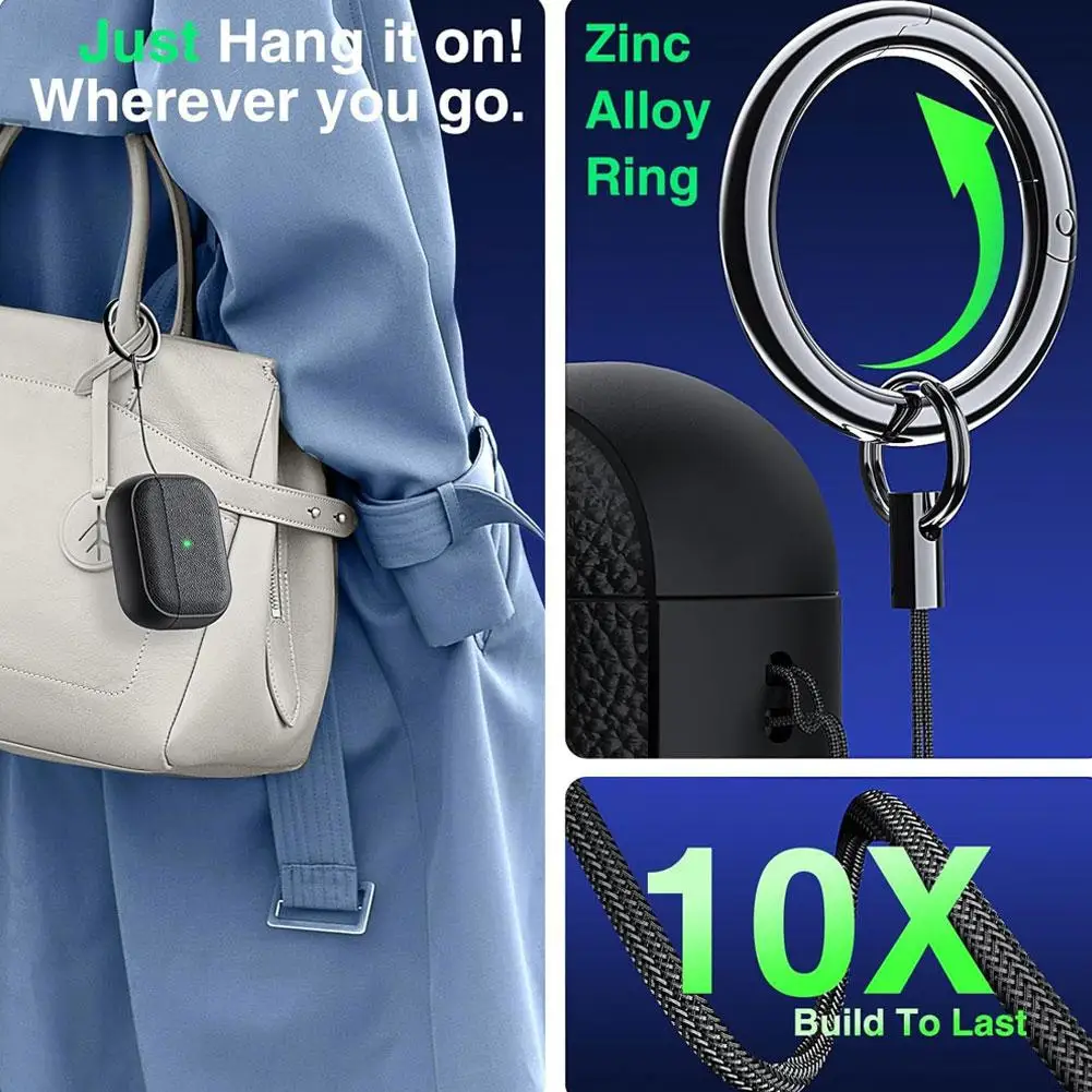 Funda blanda para Airpods Pro 3, funda protectora con cordón, protección contra caídas, resistente a golpes, funda suave de TPU para Airpods Pro 3 F7G1