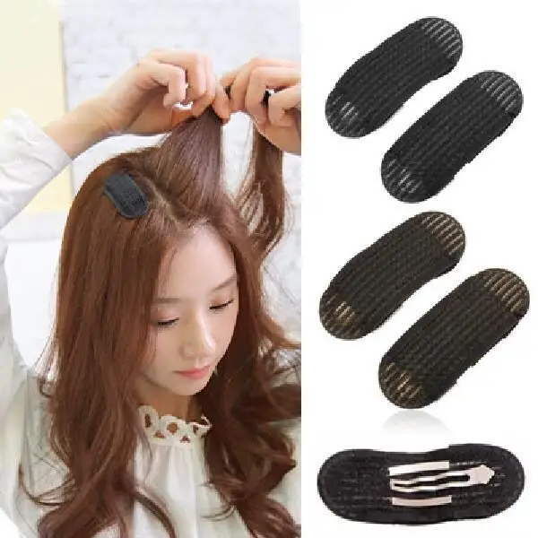 2/8PCS Puff Hair Head Cushion Hair Clips Invisible Volume Hair Base Fluffy Sponge Clip Bun DIY Hair Styling Tool for Women Girl