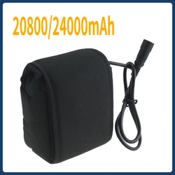 20800/24000mAh AIMIHUO 8.4V Battery Pack 8x18650 Li-ion Rechargeable Battery with Waterproof Silicone Case For Headlight Backup