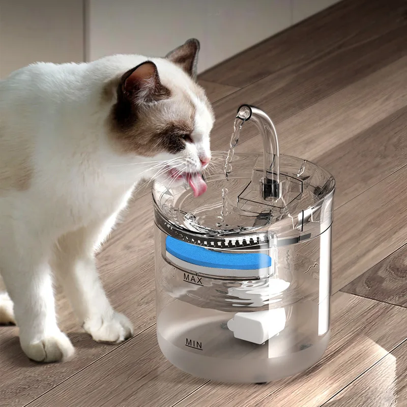 hit productTwo Flow Modes Ultra Quiet Pet Water Fountain Cat Fountain Water Bowl Dog Water Dispenser for Cats Inside