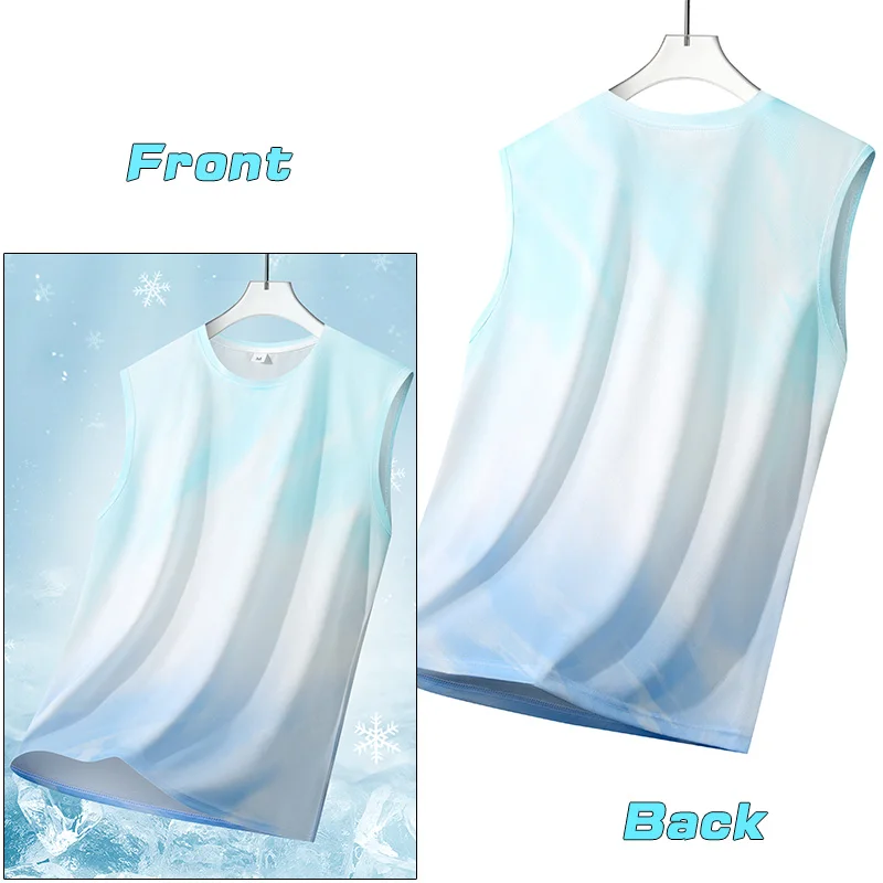 Women Loose Quick-Dry Sports Tank Top Breathable Mesh Yoga Training Vest Sleeveless Fitness Summer Top Running Exercise Cover-Up