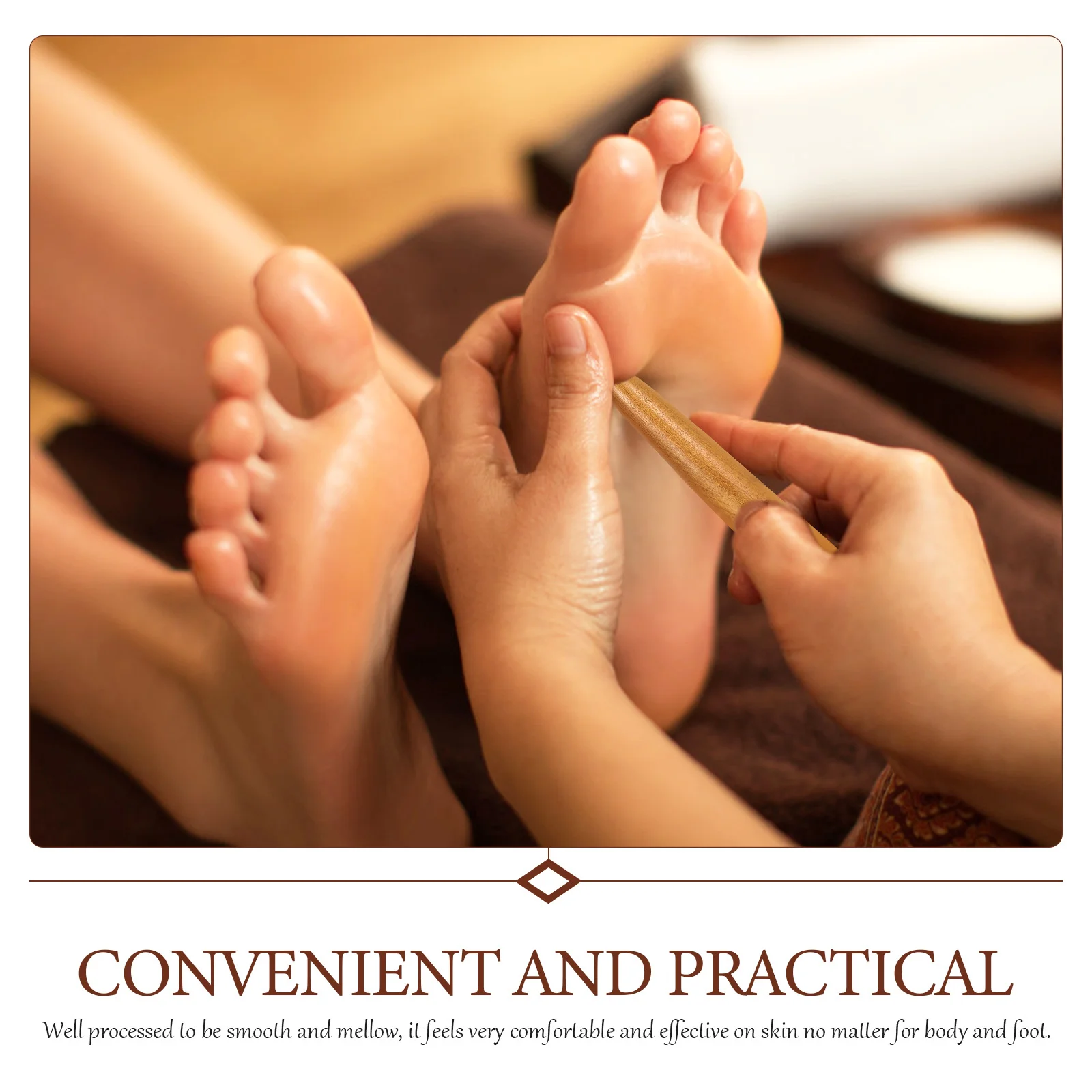 

2Pcs Wooden Acupuncture Massage Sticks for Foot Hand Relaxation Manual Massager Promote Circulation Relieve Fatigue