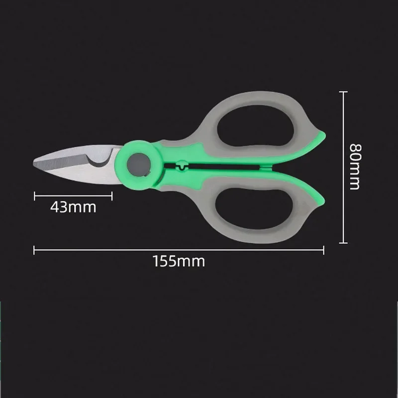 Imagem -06 - Swayboo- Cabeça Reta Eletricista Scissor pp Tpr Handle Fio de Ferro Tesoura de Pesca Linha Cabo Multitool Aço Inoxidável