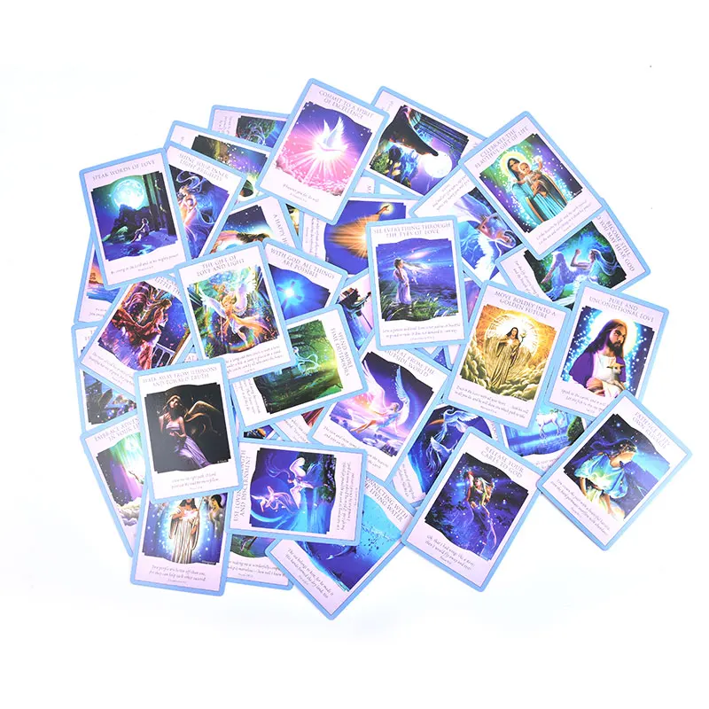44 PCS Love Light Divine Guidance Oracle Cartas de Tarô Inglês