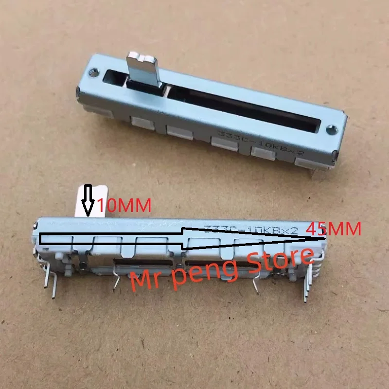 1pcs for Yamaha P115 electronic piano ALPS 4.5cm volume sliding Potentiometer B10KX2 Electric Piano P85 P95 10MM handle