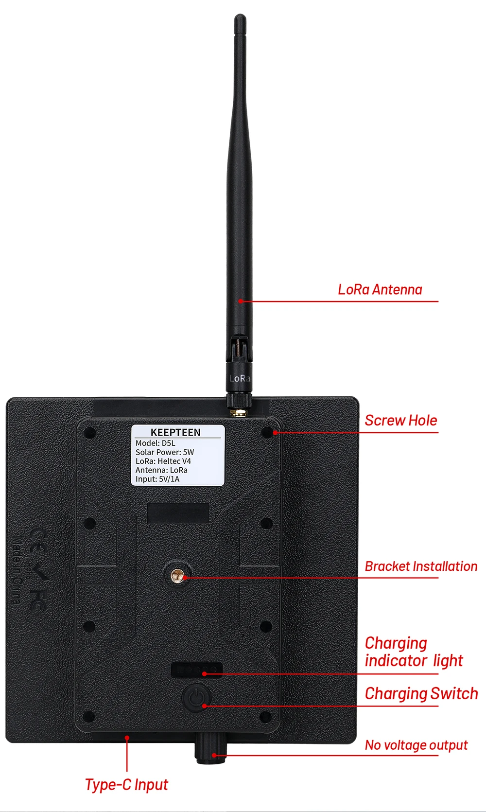 D5L Meshtasic Solarbetriebenes Heltec LoRa 32V4 ESP32 mit GPS-LoRa-Modul WiFi Bluetooth Low Power Solar Mesh-Netzwerk – Detail 7