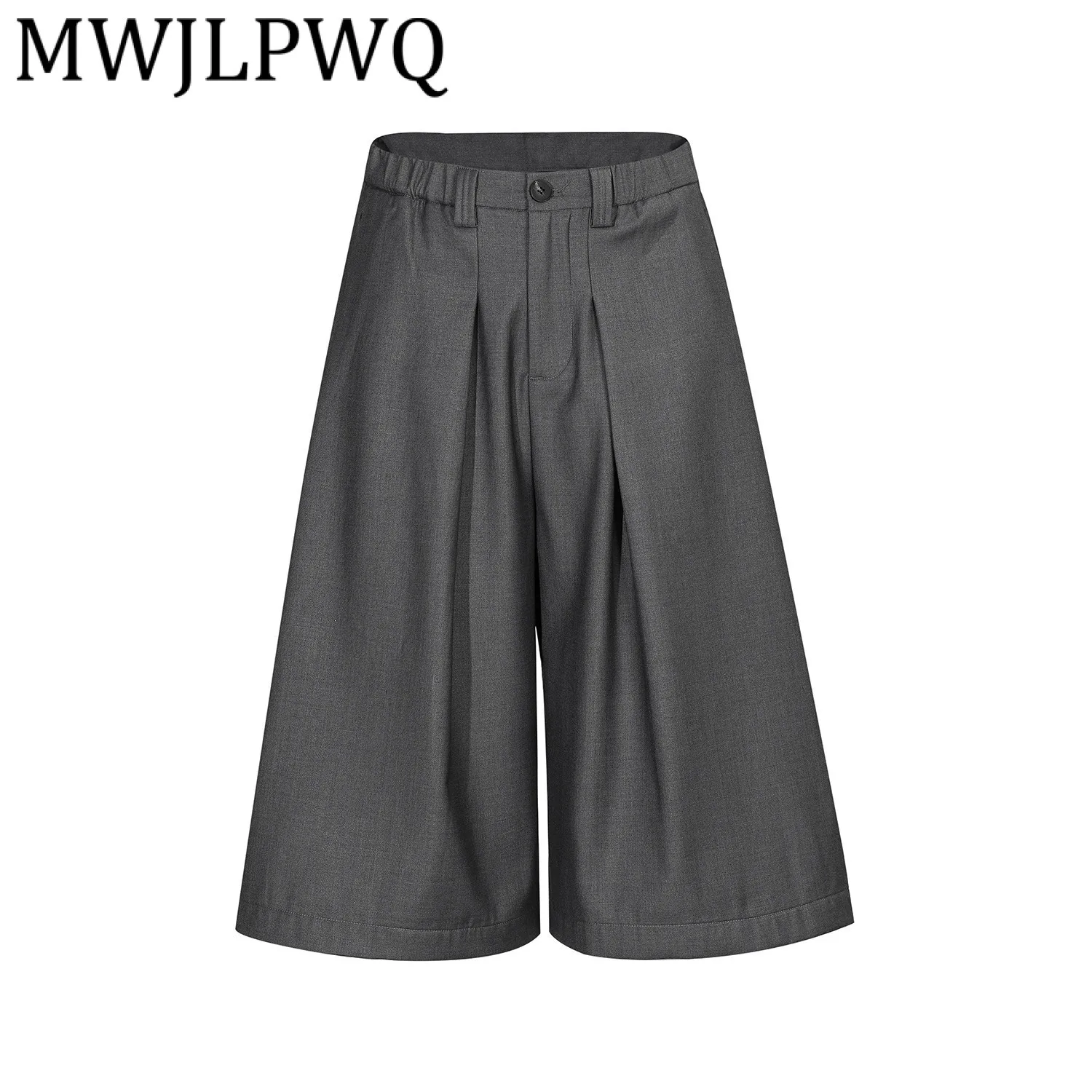 

MWJLPWQ 2025 Summer New American Style Simple Loose Casual Shorts Male High Street Pleated Design Casual Pants Modish 21813
