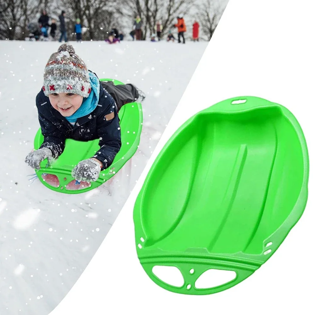Outdoor Winter Plastic Skiing Boards Portable Downhill Sleds for Kids Adults Boys Girls