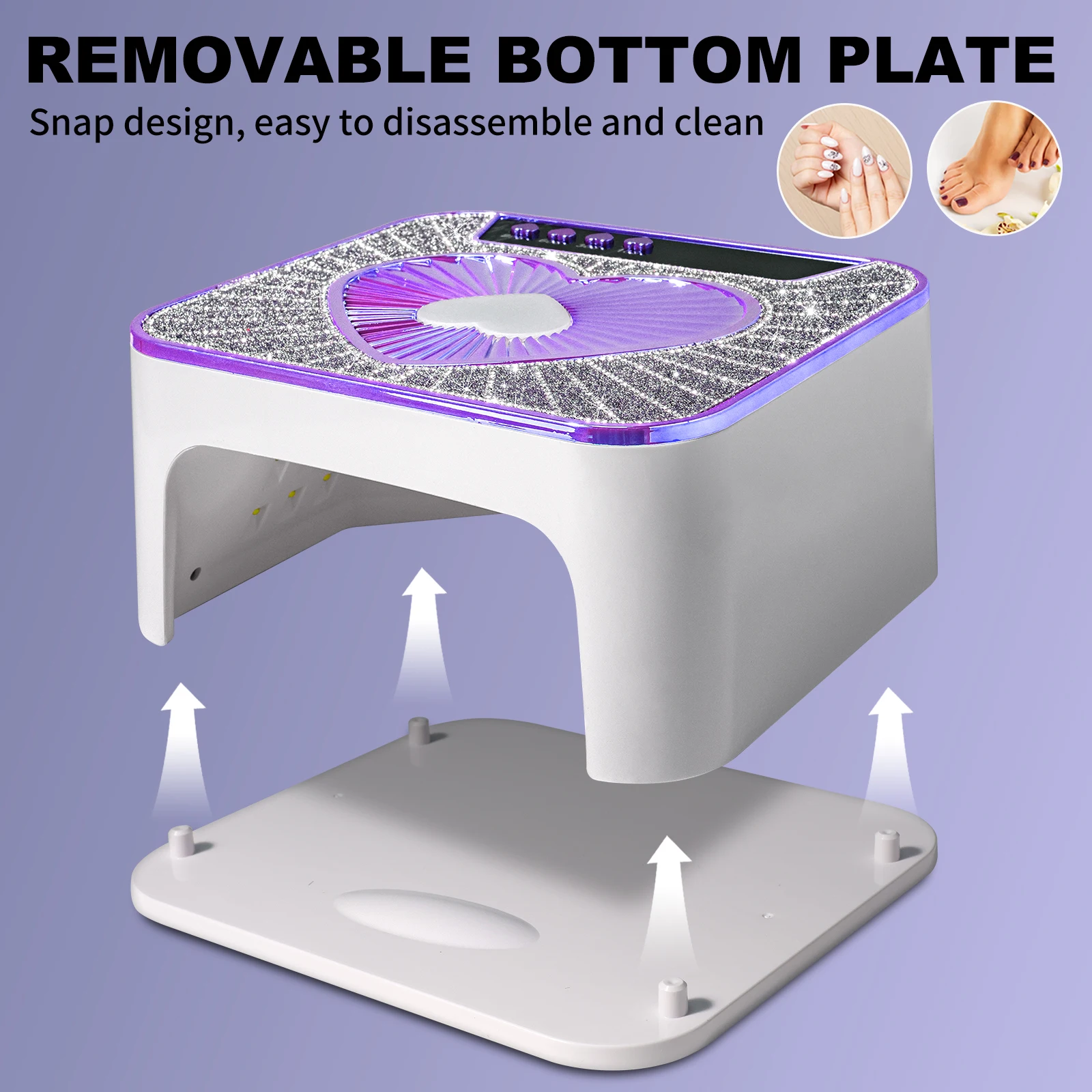 プロフェッショナル UV LED ネイルドライヤー 45 ランプビーズジェルネイルポリッシュ UV ネイルライトタイマー付き自動センサーマニキュアツール