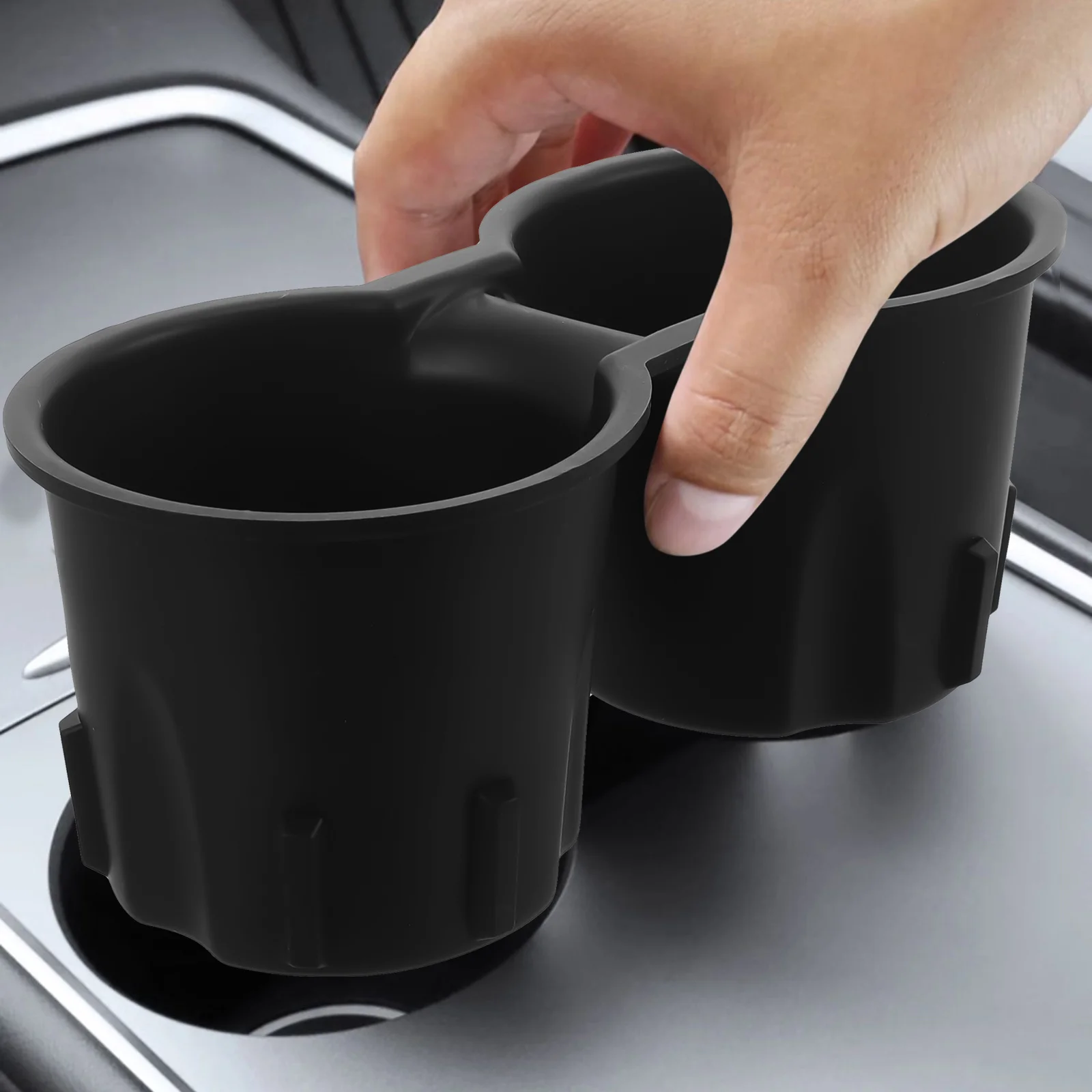 

Car Cup Holder Insert Large Opening Portable Beverage Rack For Vehicle Durable Automotive Drink Holder Organizer