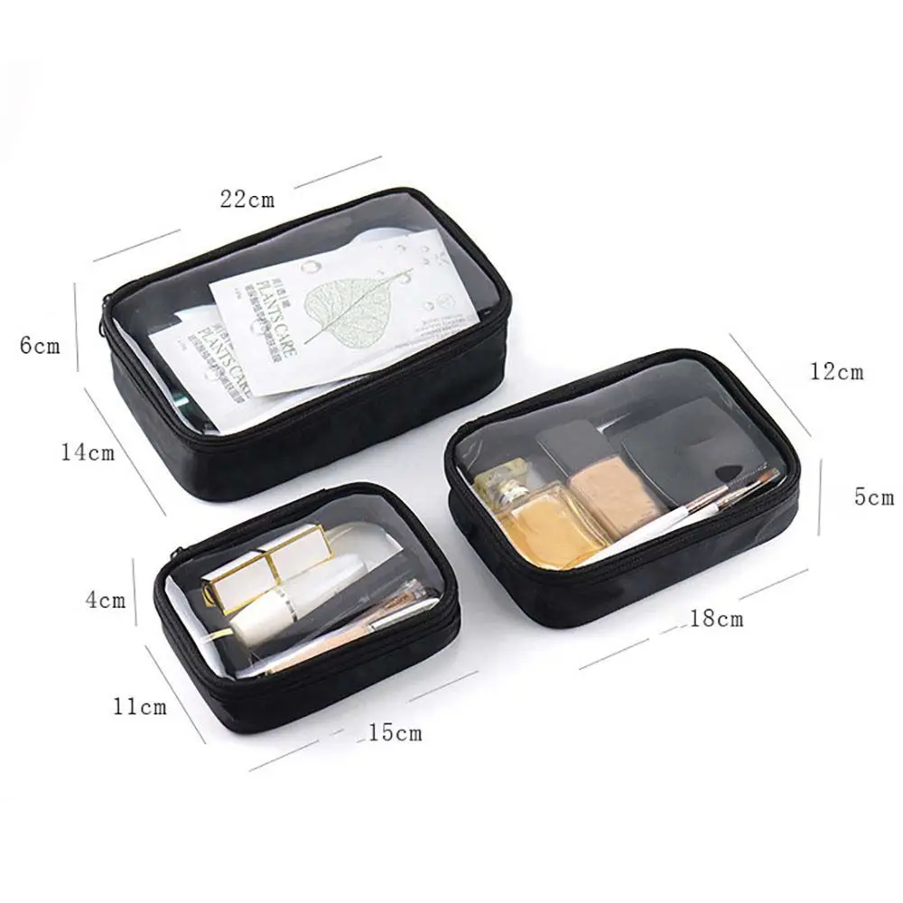 Fashion Toiletry Bag Zipper Makeup Organizer Wash Pouch Travel Makeup Case Storage Bag Bath Storage Mesh Cosmetic Bag