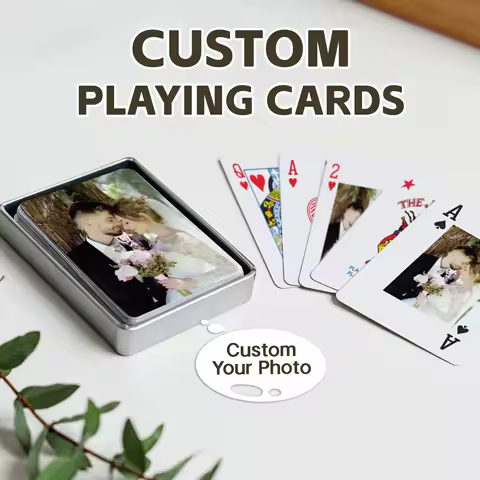Custom Playing Cards of Photo Personalized Playing Cards of Double-Sided Customization A Deck of Playing Cards for Wedding