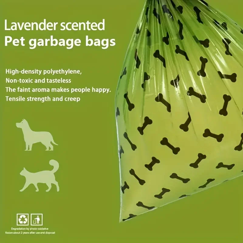 30/60/90/120pcs Dog Poop Bags,Durable Leak Proof Pet Waste Bag Pet Garbage Bags For Outdoor Walking Biodegradable pet waste bags