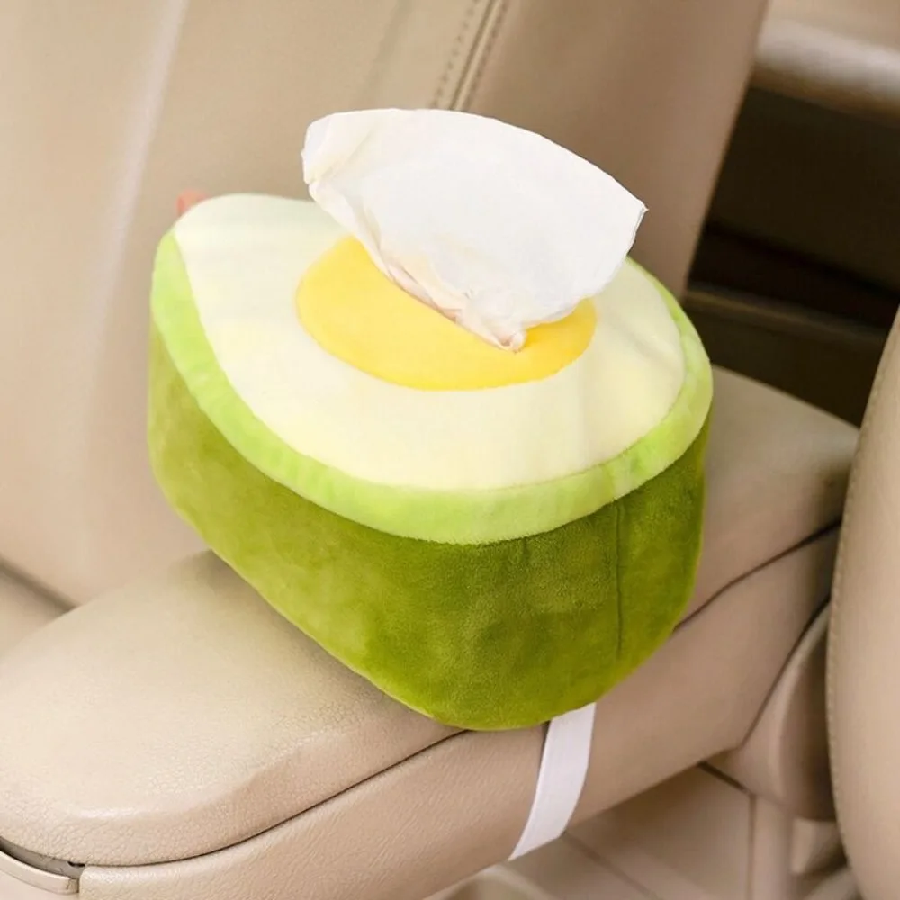 Fruit Shape Fabric Tissue Puff Creative Wear-resistant Home Bedroom Car Soft Paper Holder Soft Texture Lightweight Tissue Box