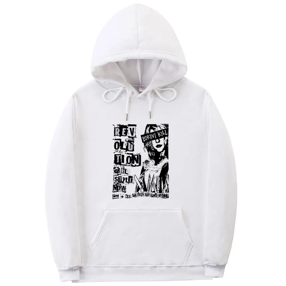 Limited Bikini Kill Revolution Girl Style Print Hoodie Vintage Riot Grrrl Kathleen Hanna Tracksuit Men Rock Oversized Hoodies