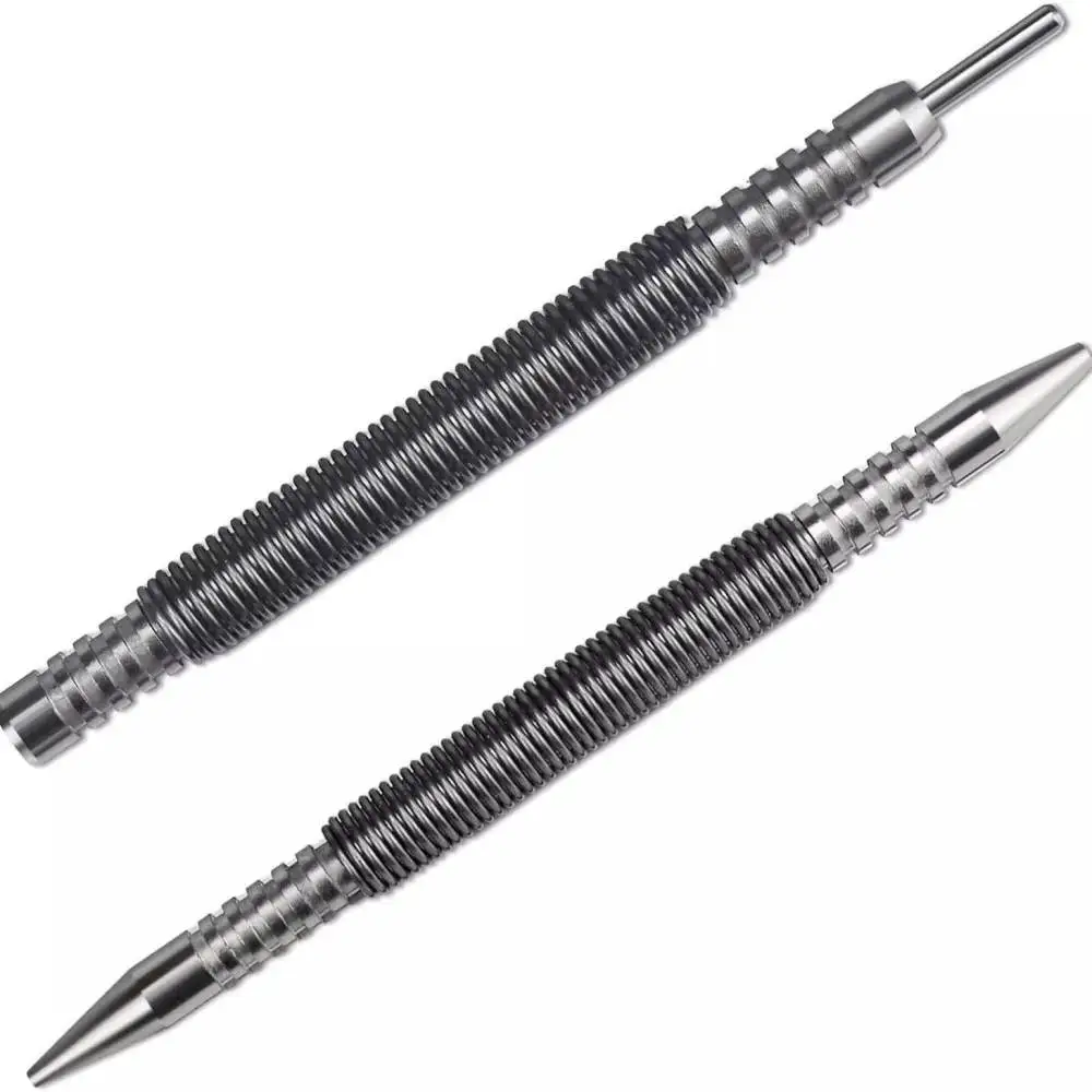 Steel Double Head Spring Nail Punch Tool Precision Woodworking Metal Drilling Locator Marking Hardware DIY Equipment