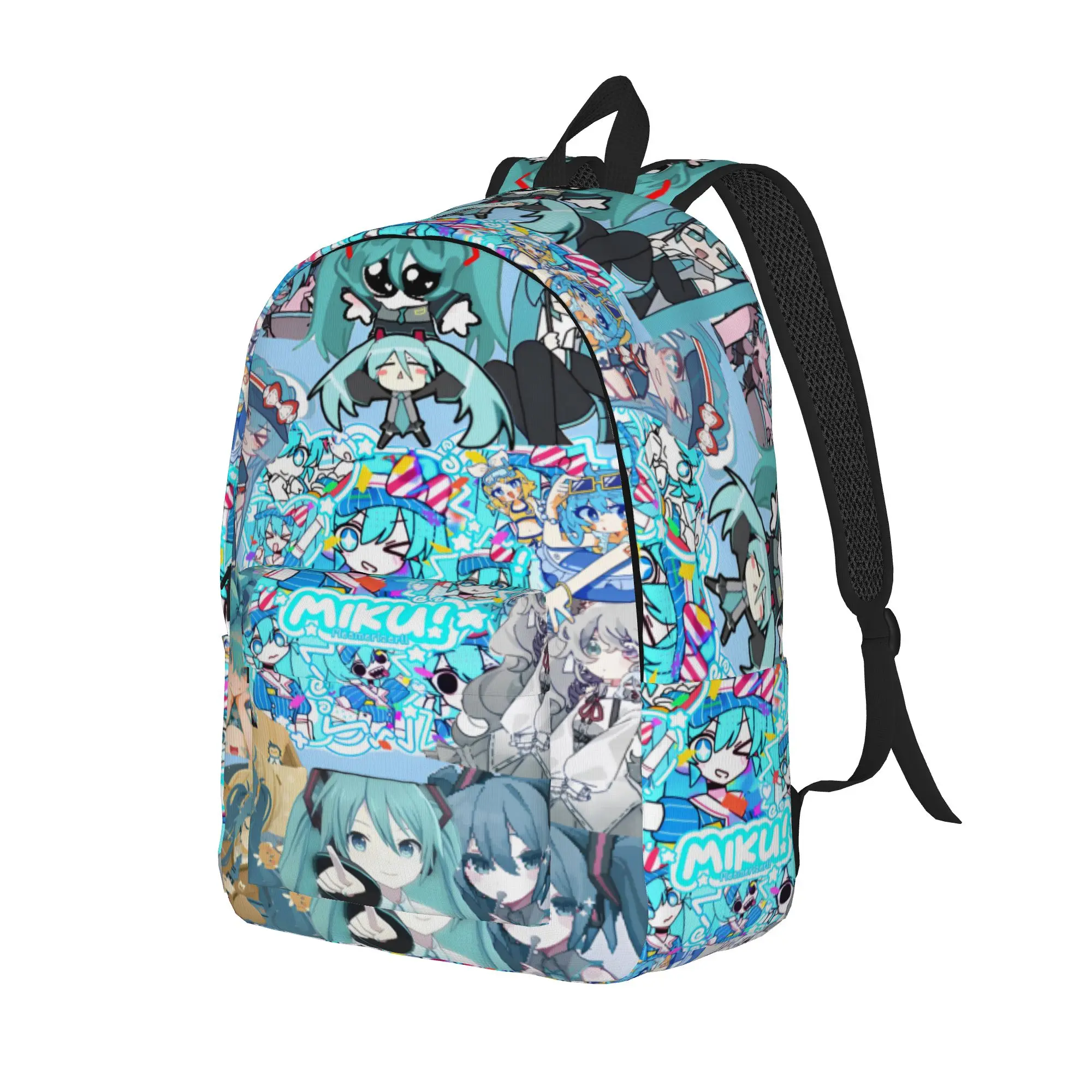 Hatsune Miku singer music anime  Backpack for Men Women Casual Student Hiking Travel Daypack  College Shoulder Bag Outdoor