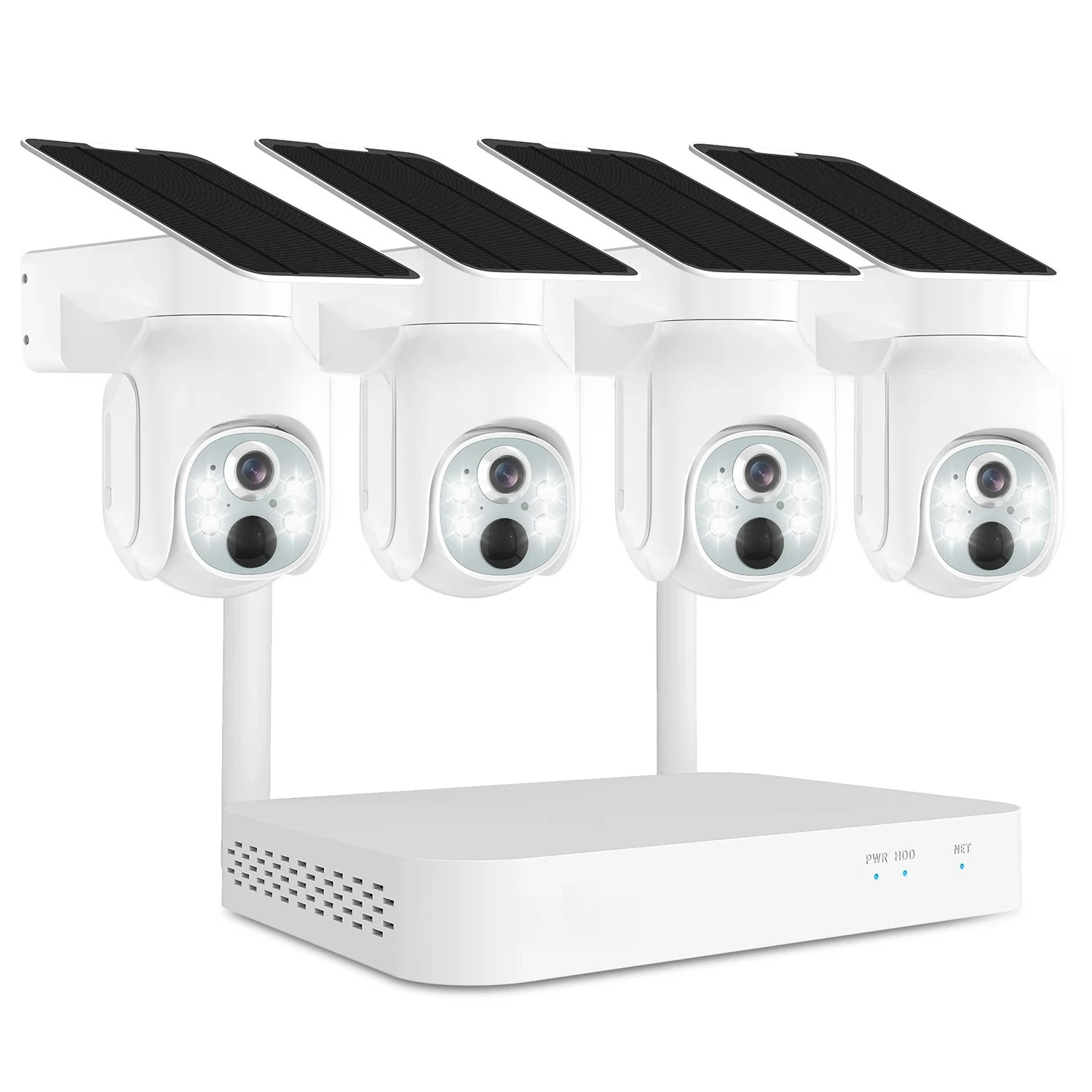 

4MP 10 Channels Wireless NVR Kit Outdoor Home PTZ Solar Network Cctv Surveillance Security Camera System