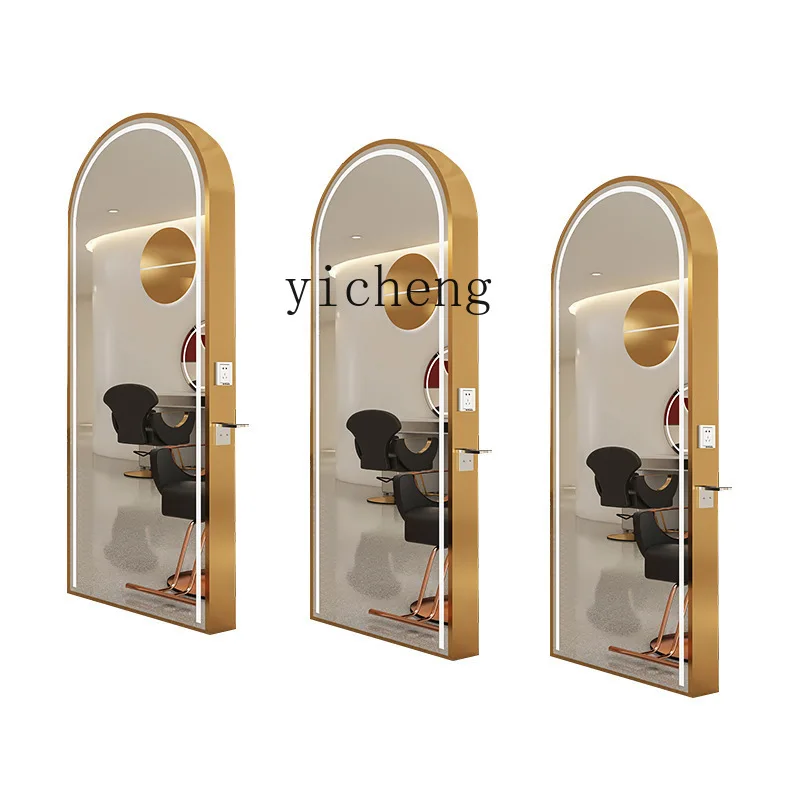 TQH barber shop mirror table single and double-sided hair salon mirror, special for hair salon, floor-to-ceiling high-end hair