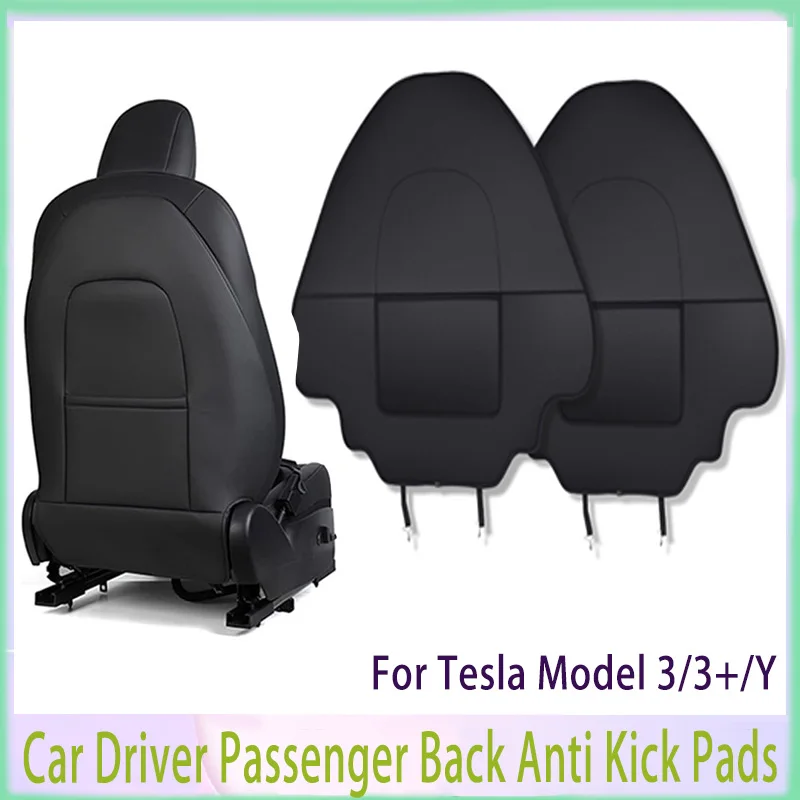 

2pcs Car Seat Back Child Anti Kick Pads For Model 3 Driver Passenger Backboard Anti Kick Pads Leather Protector Model Y Interior